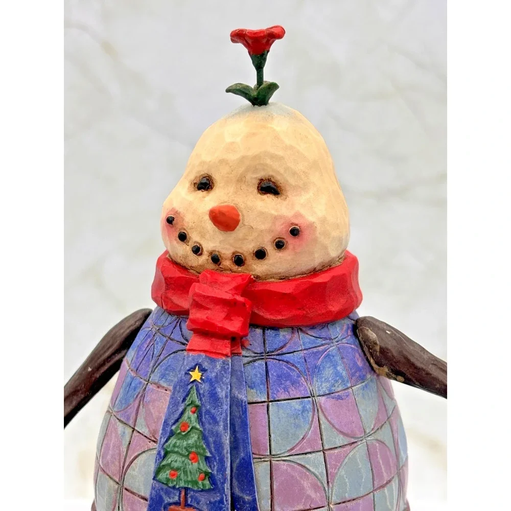 JIM SHORE Snowman's Best Friend w/ Dog Figurine Heartwood Creek 4008111 NOB 2007